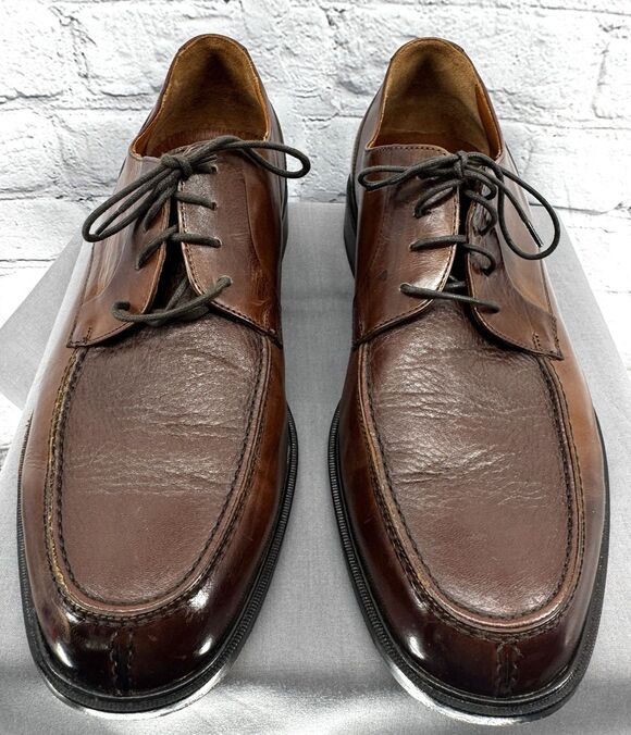 Bostonian Men\'s Sz 13 Wide Brown Derby Oxfords Leather Oxford Shoes 24863 Italy main image 11